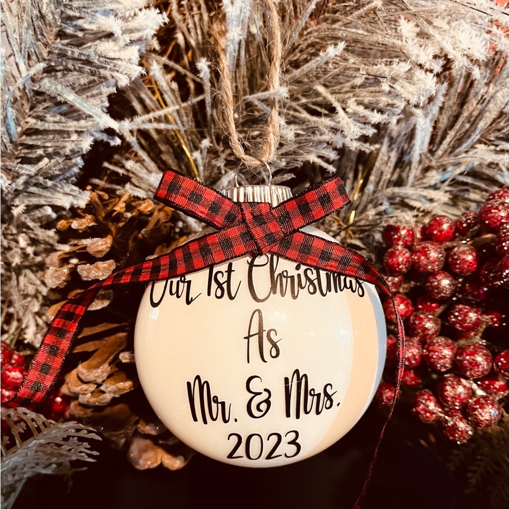 Our 1st Christmas As Mr & Mrs 2023 Ornament